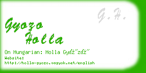 gyozo holla business card